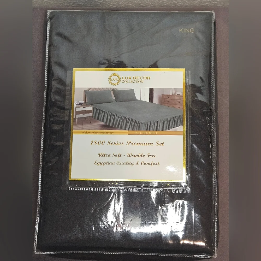 Black Bedding Skirt King Size